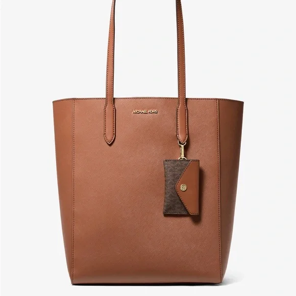 Michael Kors Vincent Saffiano Leather Tote Bag with Card Case - Picture 1 of 5